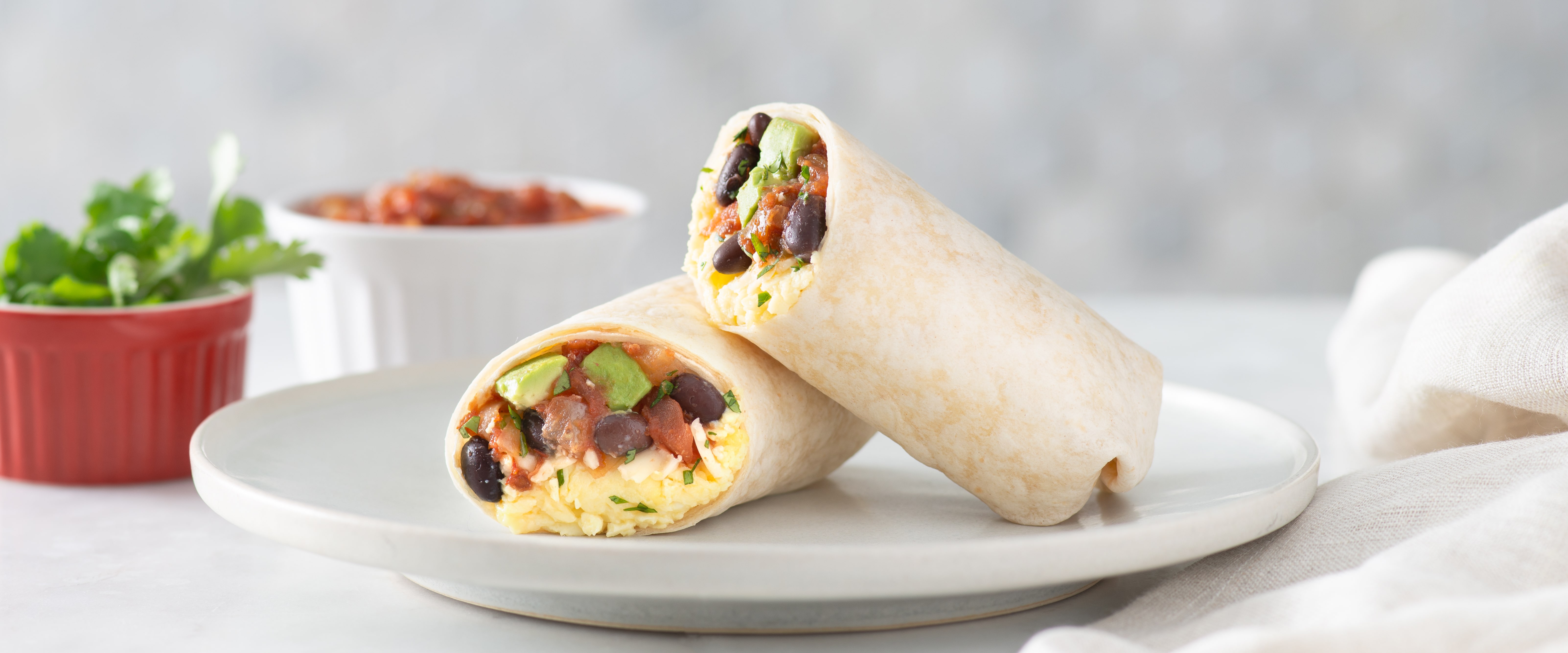 Scrambled Egg, Black Bean and Avocado Breakfast Burrito Dempster's